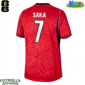 England Bukayo Saka #7 Bortatröja VM 2026 Kortärmad